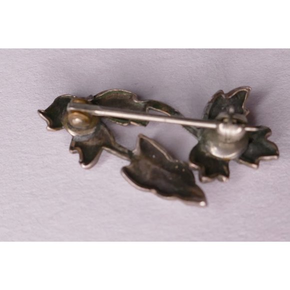 Vintage Sterling Silver Leaf Brooch - Small Brooch With Botanical Design - Picture 2 of 3